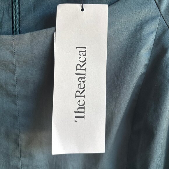 Sz8 Tibi Eco Poplin Peplum in Green Limestone - Tag 6, runs very large - Picture 8 of 12